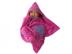 star fleece baby wrap stern schlafsack pucktuch swaddle einschlagdecke fleece         - Handarbeit kaufen