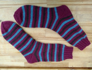 Handgestrickte Socken Gr. 40 - 41    bunte Ringelsocken  (Kopie id: 100194421)