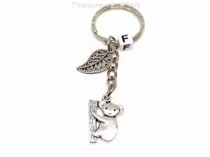 Personalisierter Schlüsselanhänger, Koala, Koalabär, Bär, Buchstabe, Taschenbaumler, Geschenk Frauen