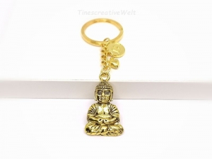 Buddha, personalisiert, Glücksbringer, Schlüsselanhänger, Karma - Handarbeit kaufen
