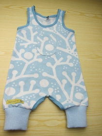 Öko-Strampler für Babies baby blau  Winter Strampler, Gr 56-62 Baby Strampler - Handarbeit kaufen