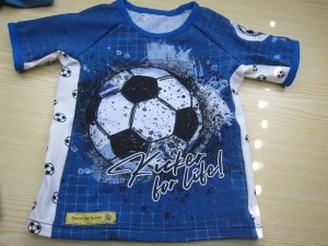Fußball Kickers for Life! T-Shirt für Buben und Mädchen Größe 92 in blau /weiß oder 128 in Petrol sports T-shirt  