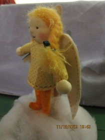 Schutzengel  Puppe Liebe Lotte, Stoff Engelchen mit weiße Flügel, Waldorf Inspiriert, - Handarbeit kaufen