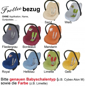 Babyschalen Spannbezug © Frottee uni, viele Farben