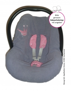 Babyschalenbezug Frottee Krone - viele Schalentypen