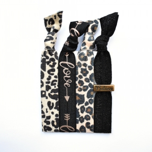 LOVE & BELIEVE / Leopard Muster  / Haargummi Set / Armband 