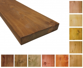 Rustikales Massivholz Wandboard - Wandregal 24er - versch. Farben und Größen