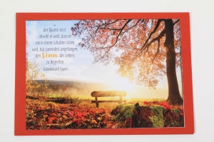 Grußkarte, upcycled aus einem Kalender  Karte Klappkarte Faltkarte Strand Spruchkarte Idyllische Landschaft - Handarbeit kaufen