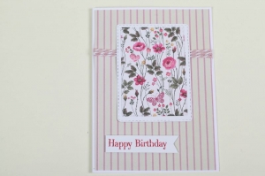 verspielte und romantische Geburtstagskarte Glückwunschkarte Grußkarte Geburtstag in Handarbeit hergestellt - Handarbeit kaufen