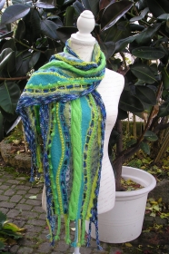 Paradiesgarten, Strickanleitung für einen Schal aus Sockenwollresten