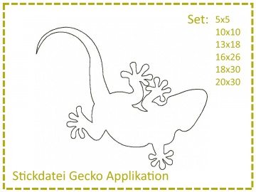 Gecko Applikation SET Stickdatei