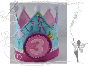 Handgemachte Geburtstagskrone für die kleine Prinzessin ,mit Zahlen von 1-6 - Handarbeit kaufen