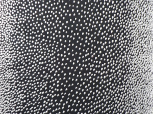 Crazy Dots auf schwarzem Grund mit Farbverlauf - Handarbeit kaufen
