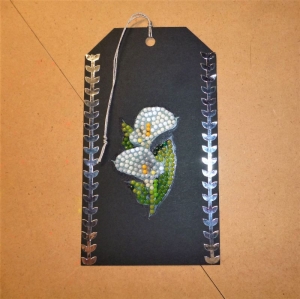 Handgefertigtes Lesezeichen aus Karton mit Blumenmotiv (Kopie id: 100307461) - Handarbeit kaufen
