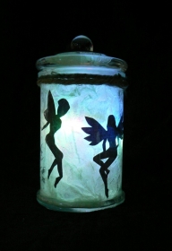 Windlicht Feen-Glas Zauberhafter Elfengarten