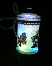 Windlicht Feen-Glas Magische Elfen- und Waldgeister - Handarbeit kaufen