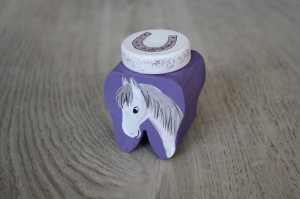 Spitzbub Milchzahndose Zahndose - Pferd Geschenk von der Zahnfee handbemalt 