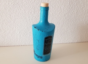 Handgefertigte, upcycling Dekoflasche in Shabby chic Vintage Stil