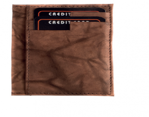 braune antike kreditkartehalter