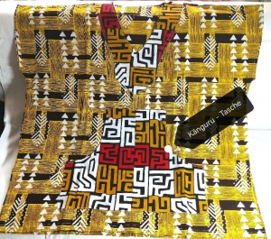 Farbenfrohes afrikanisches Shirt mit Kängurutasche in Gr. XXL