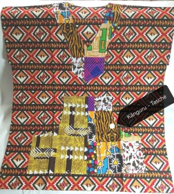 Farbenfrohes afrikanisches Shirt mit Kängurutasche in Gr. XL  - Handarbeit kaufen