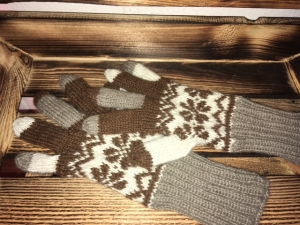 Fingerhandschuhe aus 100% Alpaka Norweger