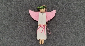 Schutzengel/Engel mit genähten Flügeln und einem kleinen Stern in den Händen  kaufen - weiß, rosa und pink - als Dekoration oder Geschenk 