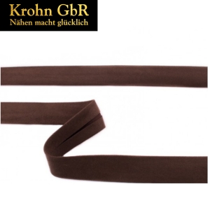 4 Meter Schrägband wildlederoptik 20mm schokoladenbraun (1,60 EUR/m) - Faltenband, Kantenband, Einfassband    