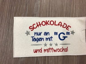 Schokihülle Schokoladenhülle/ Schokitasche/ Schokiverpackung Handarbbeit