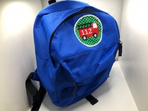 Sehr schöner bestickter Rucksack für Kinder/ Kindergartentasche/ Rucksack Blau Feuerwehr - Handarbeit kaufen