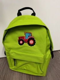 Sehr schöner bestickter Rucksack für Kinder/ Kindergartentasche/ Rucksack Traktor apfelgrün - Handarbeit kaufen