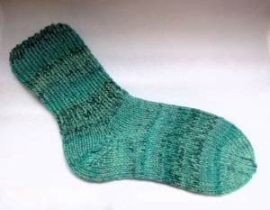 handgestrickte dicke Socken in türkis Größe 38/39 blue Lagoon