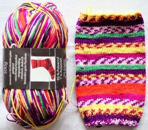 Socken in Wunschgröße für Wollallergiker kunterbunt - Handarbeit kaufen