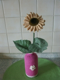 Vase mit 1er Sonnenblumen - Handarbeit kaufen