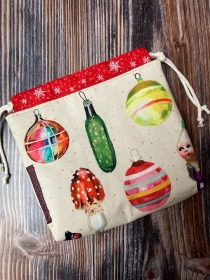 Projekttasche Stricktasche Geschenkbeutel  Weihnachten 