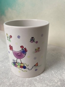 Tasse bedruckt im Eigendesign - Oster-Huhn - Handarbeit kaufen