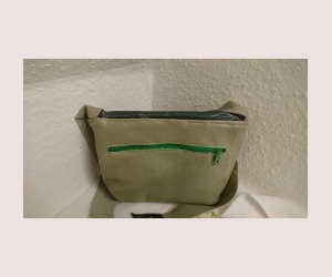 Schöne Lederhandtasche in Grün 