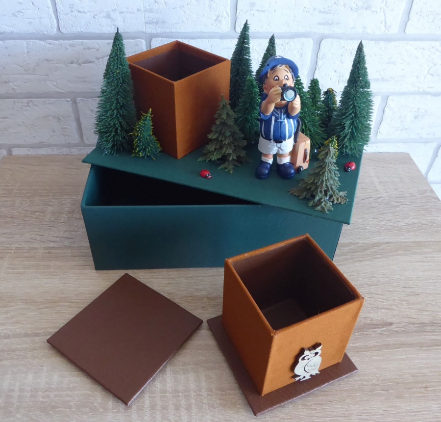 Geschenkverpackung / Schachtel / Aufbewahrung - Waldspaziergang 2